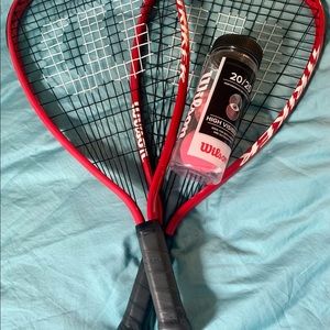 Rackets and racket balls. Like new.